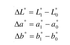 △L、△a、△b计算式